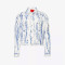 Custom Artistic Bleach-Washed Denim Jacket for Boutique Brands