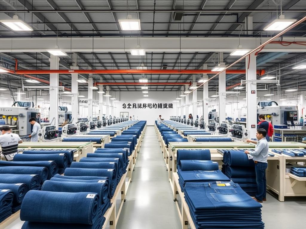 manufacturing facility showing Top 6 Branded Jeans Manufacturers in China USA UK quality production