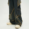 Deconstructed Frayed Wide-Leg Denim Pants