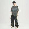 Deconstructed Frayed Wide-Leg Denim Pants