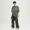 Deconstructed Frayed Wide-Leg Denim Pants