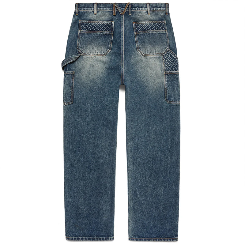 embossed jeans