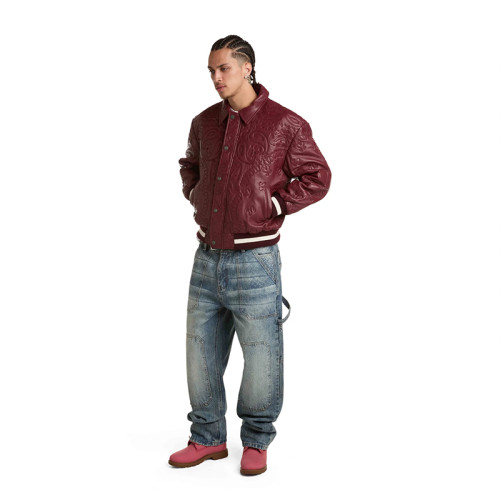 Custom Embossed Carpenter Denim Jeans – Utility Woven Pockets & Tool Loop