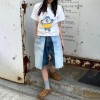 Custom Deconstructed Denim Layered Skort for Boutique Collections