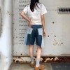 Custom Deconstructed Denim Layered Skort for Boutique Collections