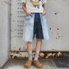 Custom Deconstructed Denim Layered Skort for Boutique Collections