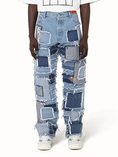 Patchwork Distressed Jeans