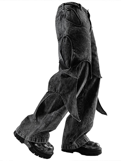 Custom Cutout Multi-Layer Jeans