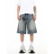 Custom Washed Patchwork Denim Shorts – Street-Style Ready