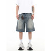 Custom Washed Patchwork Denim Shorts – Street-Style Ready