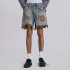 Custom Distressed Frayed Hem Denim Shorts – Rugged & Raw Look