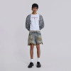 Custom Distressed Frayed Hem Denim Shorts – Rugged & Raw Look