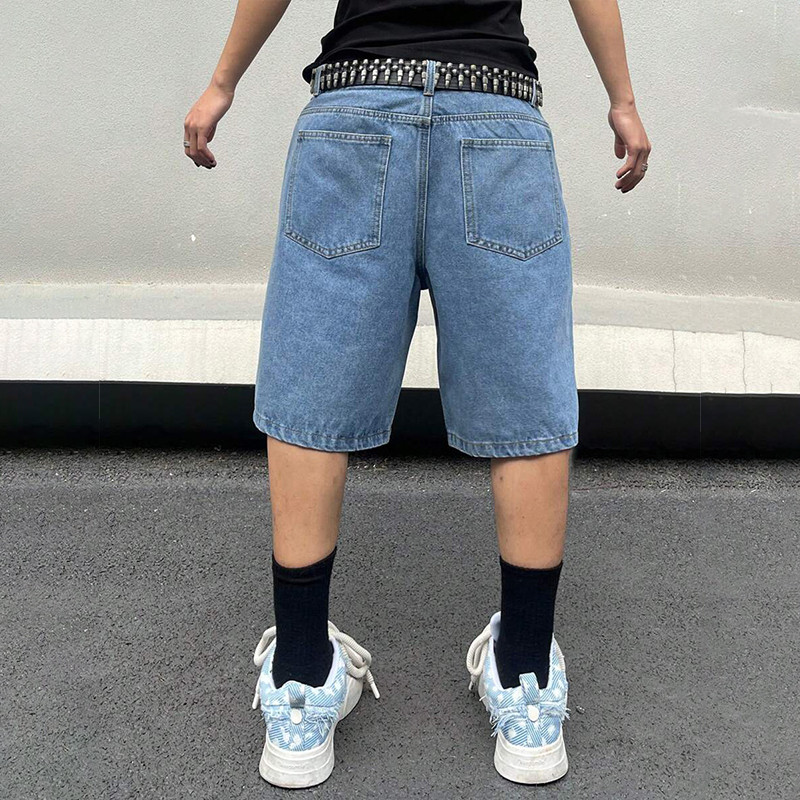 Star denim shorts