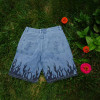 Flame Print Denim Shorts – Street Heat Edition