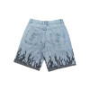 Flame Print Denim Shorts – Street Heat Edition