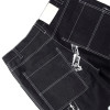 Street Graphic Gun Print Black Denim Shorts for Edgy Fashion Brands