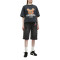 Washed Black Distressed Denim Bermuda Shorts – Y2K Streetwear Unisex Fit