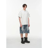 Deconstructed Panel Ripped Denim Shorts – Brutalist Street Design