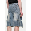 Deconstructed Panel Ripped Denim Shorts – Brutalist Street Design