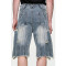 Deconstructed Panel Ripped Denim Shorts – Brutalist Street Design