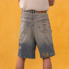 Custom Distressed Denim Shorts – Bold, Raw-Edge Streetwear
