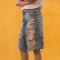 Custom Distressed Denim Shorts – Bold, Raw-Edge Streetwear