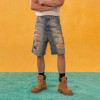 Custom Distressed Denim Shorts – Bold, Raw-Edge Streetwear