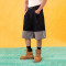Wide-Leg Raw Cuff Denim Shorts – Minimalist Architectural Fit