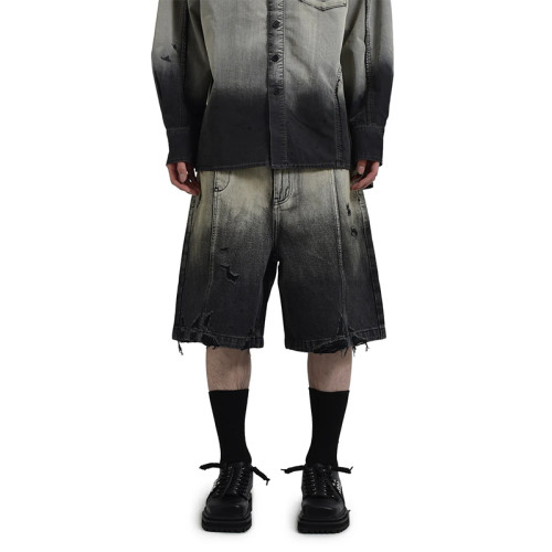 Washed Black Gradient Shorts – Punk Revival