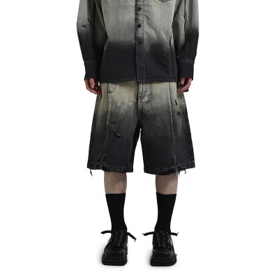 Washed Black Gradient Shorts – Punk Revival