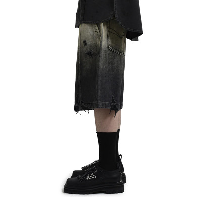 Washed Black Gradient Shorts – Punk Revival