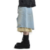 Layered Deconstruct Denim Shorts – Double Vision