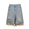 Layered Deconstruct Denim Shorts – Double Vision