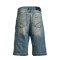 Custom Ripped Denim Shorts with Stud Details for Designers