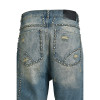 Custom Ripped Denim Shorts with Stud Details for Designers