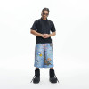 Custom Graffiti Denim Shorts with Artistic Street Edge