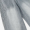 Light Wash Rhinestone Embellished Baggy Jeans