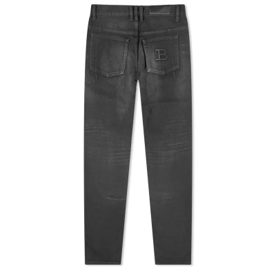 Washed Black Slim-Fit Denim Jeans