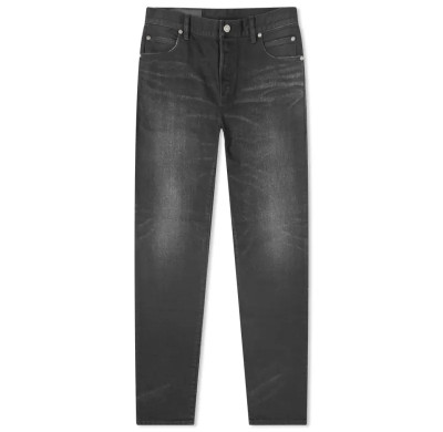 Washed Black Slim-Fit Denim Jeans