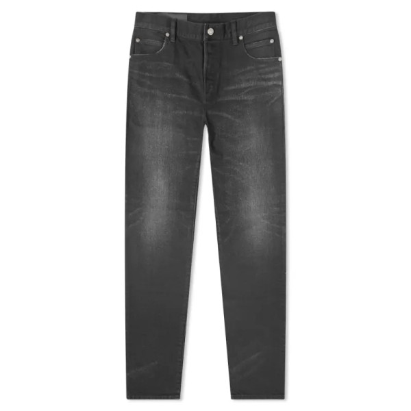 Washed Black Slim-Fit Denim Jeans