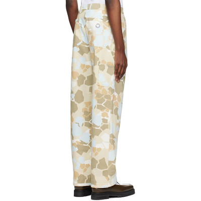 Abstract Camo Print Wide-Leg Trousers