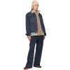 Embossed Monogram Wide-Leg Denim Jeans