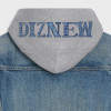 Custom Denim Jacket with Knit Hood for Designer Streetwear