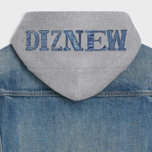 Custom Denim Jacket with Knit Hood for Designer Streetwear