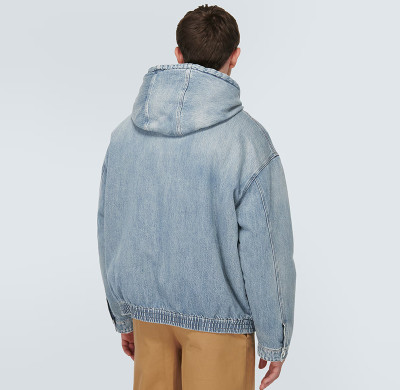 Minimalist Washed Denim Hoodie with Front Zip – Unisex Custom Fit