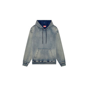 custom Y2K-Inspired Washed Denim Hoodie – Retro Pullover Look