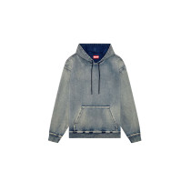 custom Y2K-Inspired Washed Denim Hoodie – Retro Pullover Look