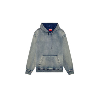 custom Y2K-Inspired Washed Denim Hoodie – Retro Pullover Look