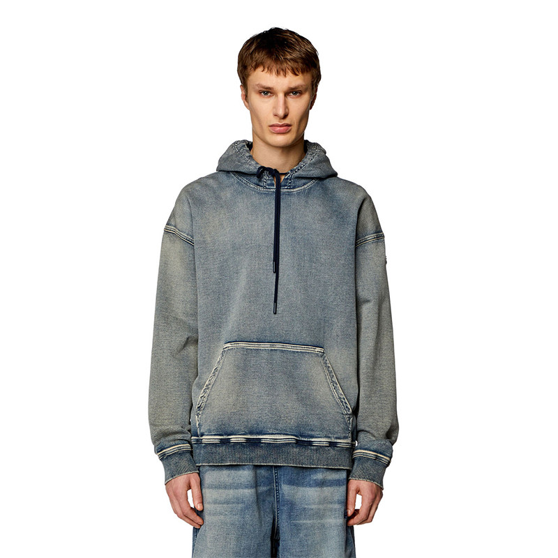Pullover Denim Hoodie