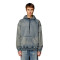 custom Y2K-Inspired Washed Denim Hoodie – Retro Pullover Look